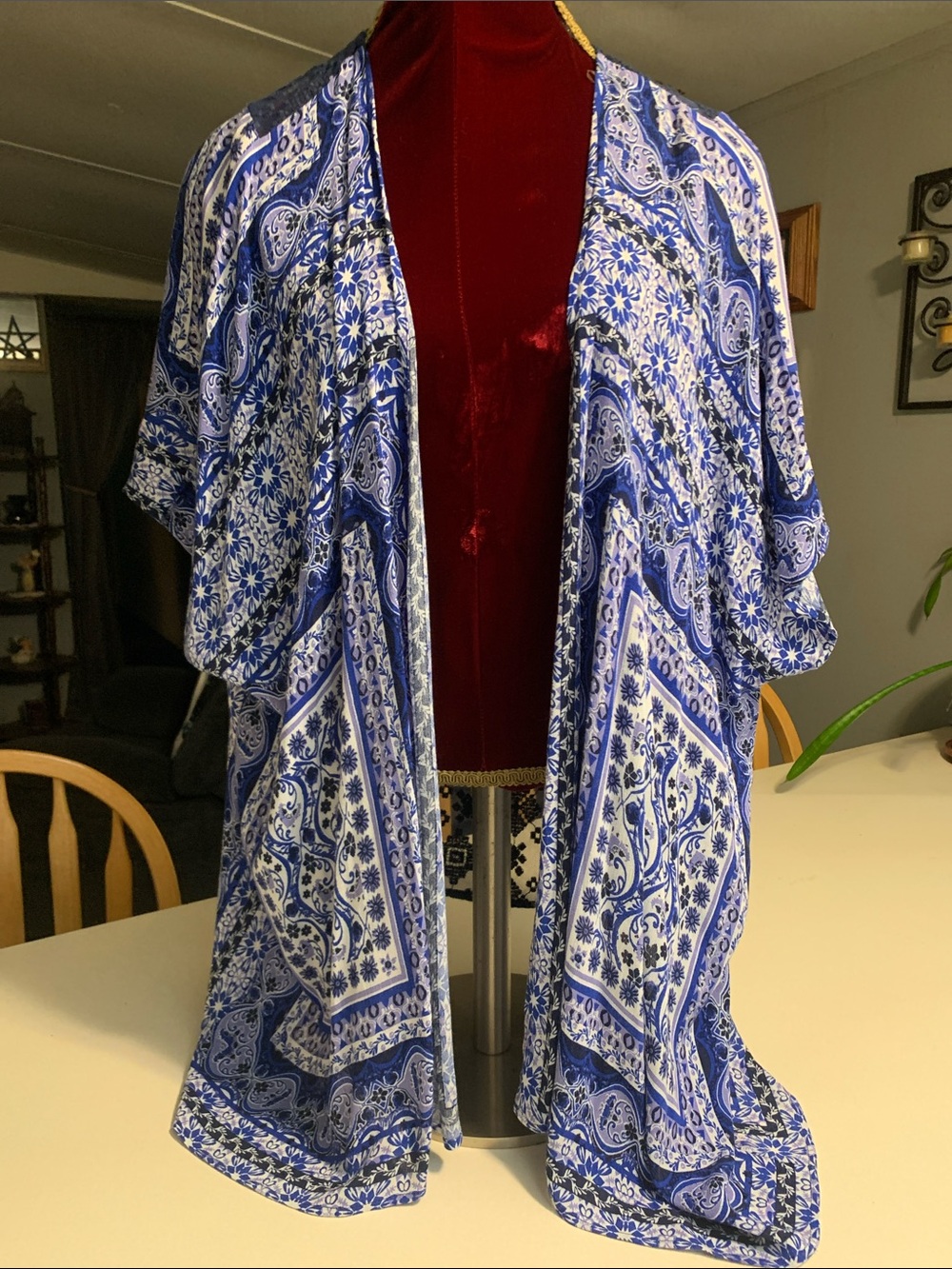 Blue Rain Boho Kimono